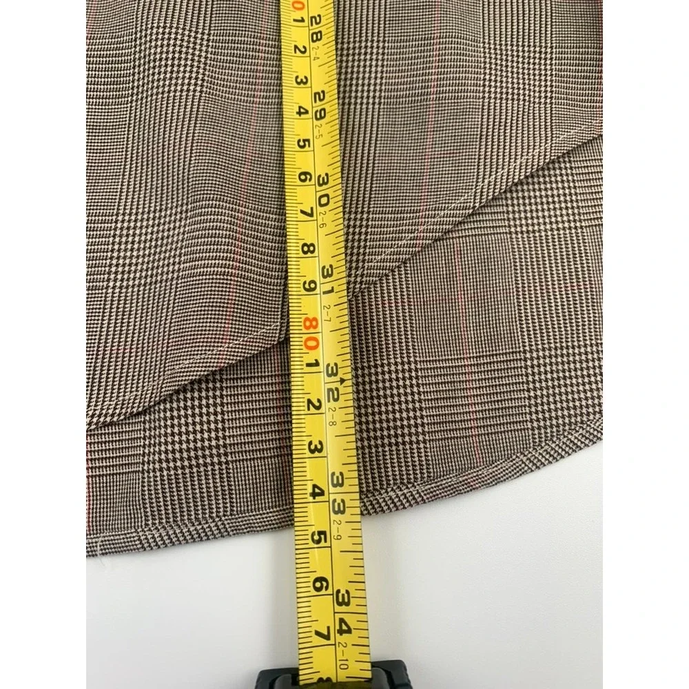 Polo Ralph Lauren Yarmouth Shirt Mens 17-34 Brown Glen Plaid Cotton Logo READ - Picture 7 of 9